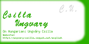 csilla ungvary business card